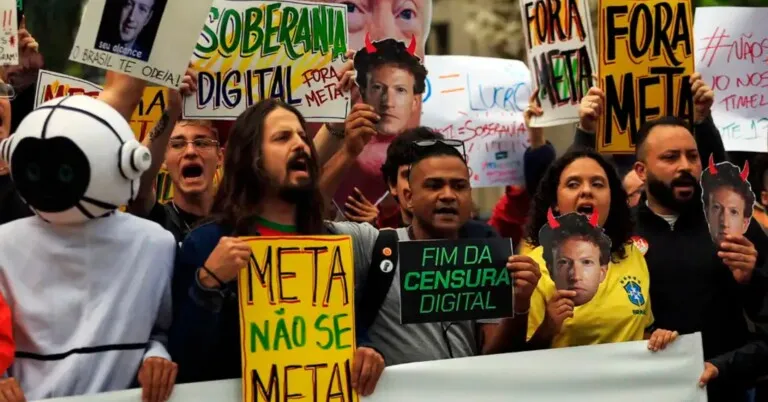 Meta lucra com anúncios eleitorais irregulares e enfrenta protesto em São Paulo