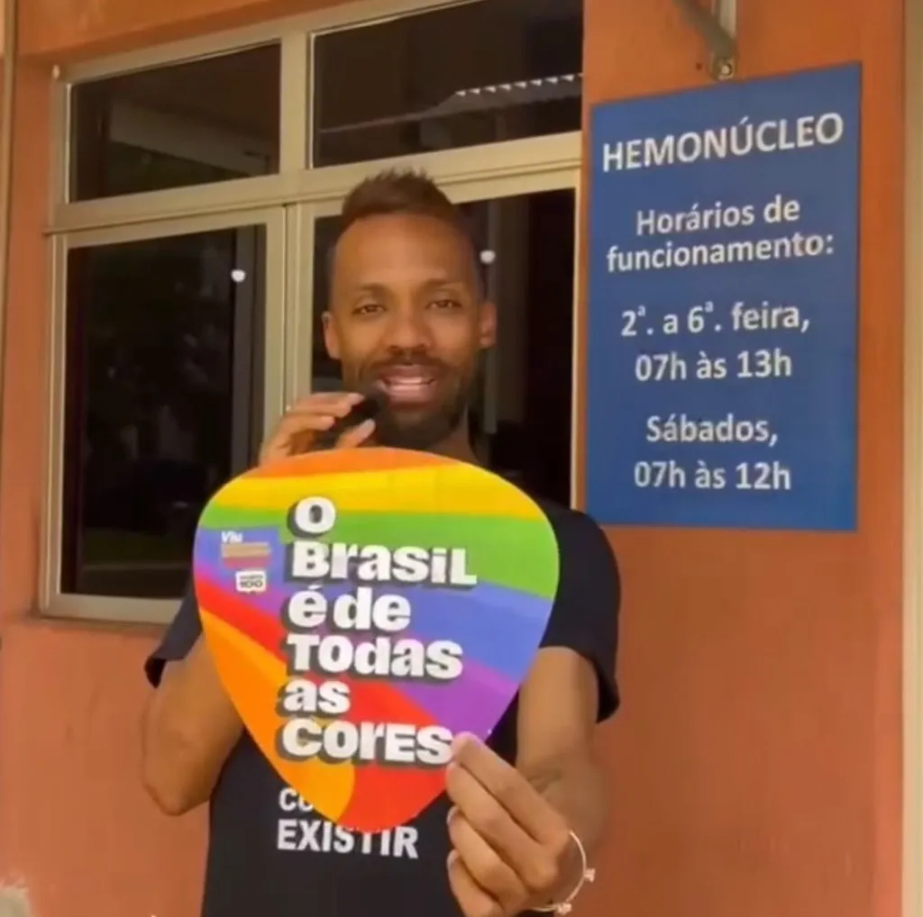 Campanha de doação de sangue realizada pelo coletivo existir